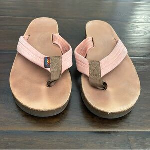 Rainbow pink flats sandals women’s size 7-7.5